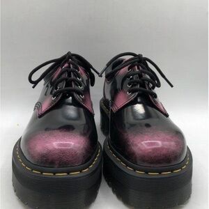 Dr. Martens 8053 Quad Black Patent Leather Platform Shoe Size 10M/11W